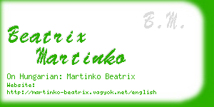 beatrix martinko business card